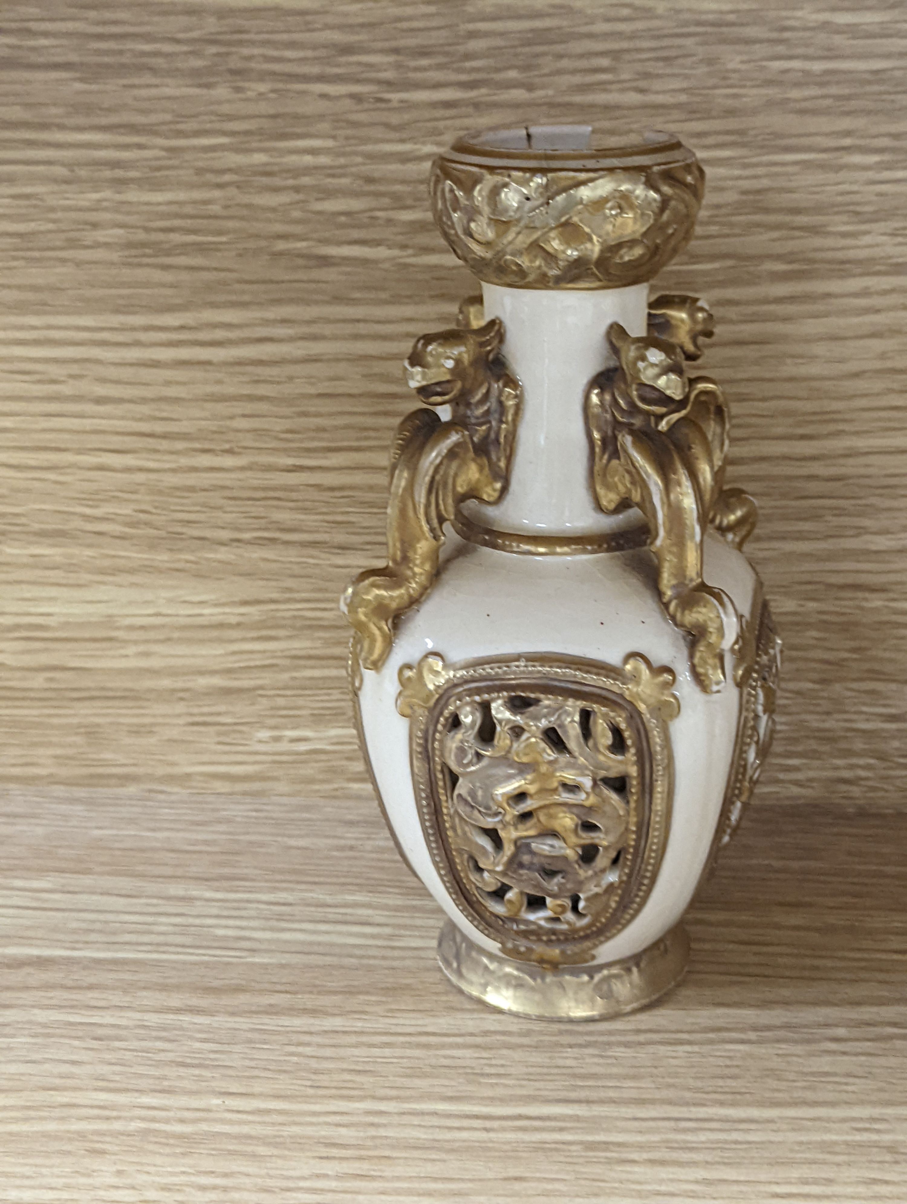 A group of Zsolnay pottery vases, dishes etc., 8 in total (a.f.)